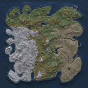 Thumbnail Rust Map: Procedural Map, Size: 4250, Seed: 488055964, 14 Monuments