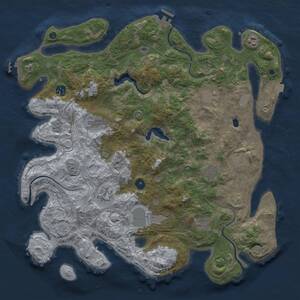Thumbnail Rust Map: Procedural Map, Size: 4300, Seed: 1541620619, 16 Monuments
