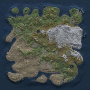 Thumbnail Rust Map: Procedural Map, Size: 3850, Seed: 287990253, 16 Monuments