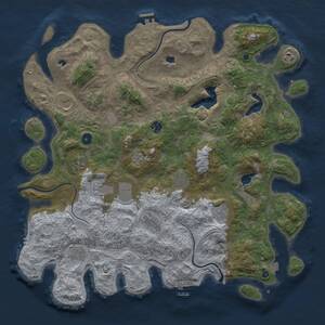 Thumbnail Rust Map: Procedural Map, Size: 4500, Seed: 3403846, 16 Monuments