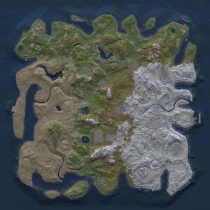 Thumbnail Rust Map: Procedural Map, Size: 4250, Seed: 389605651, 17 Monuments