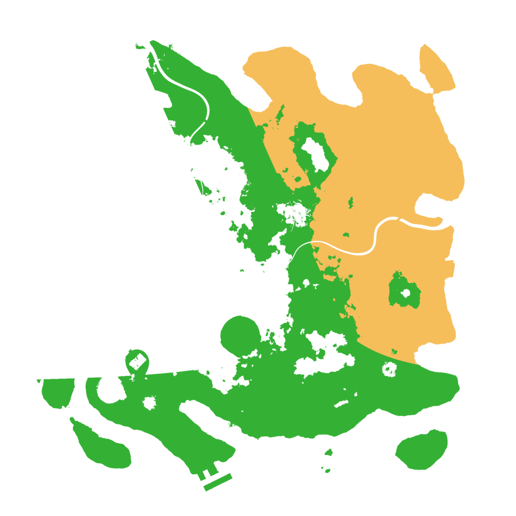 Biome Rust Map: Procedural Map, Size: 3500, Seed: 1051461595
