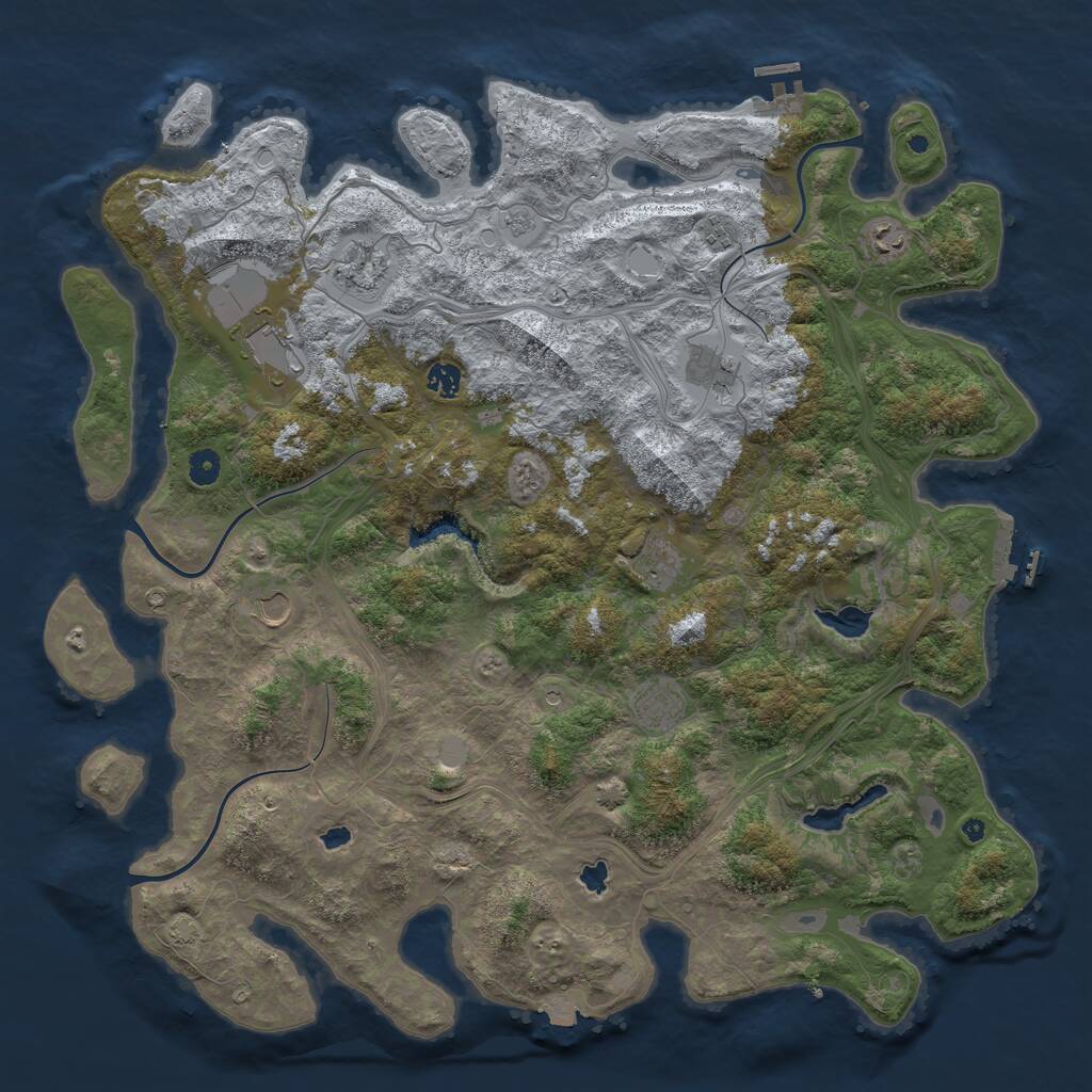Rust Map: Procedural Map, Size: 4750, Seed: 669398079, 15 Monuments