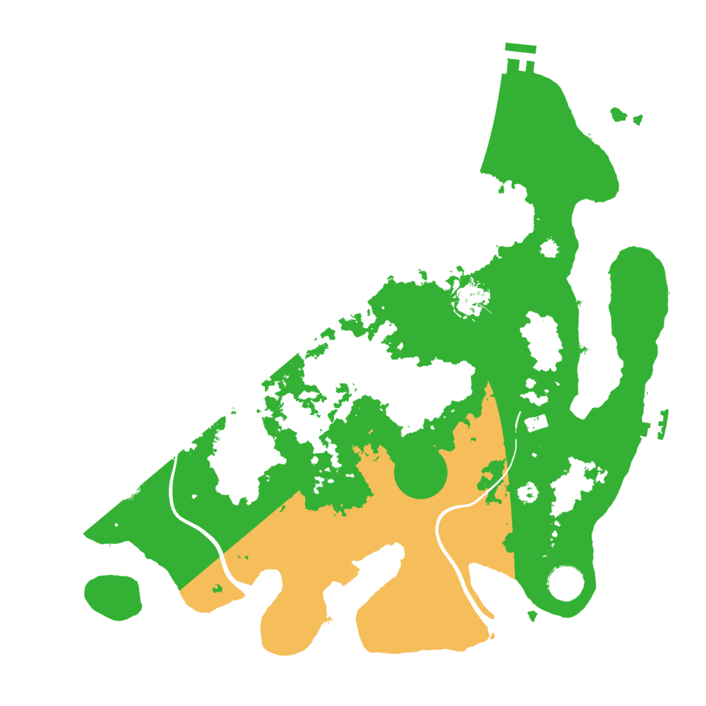 Biome Rust Map: Procedural Map, Size: 3500, Seed: 1396118592