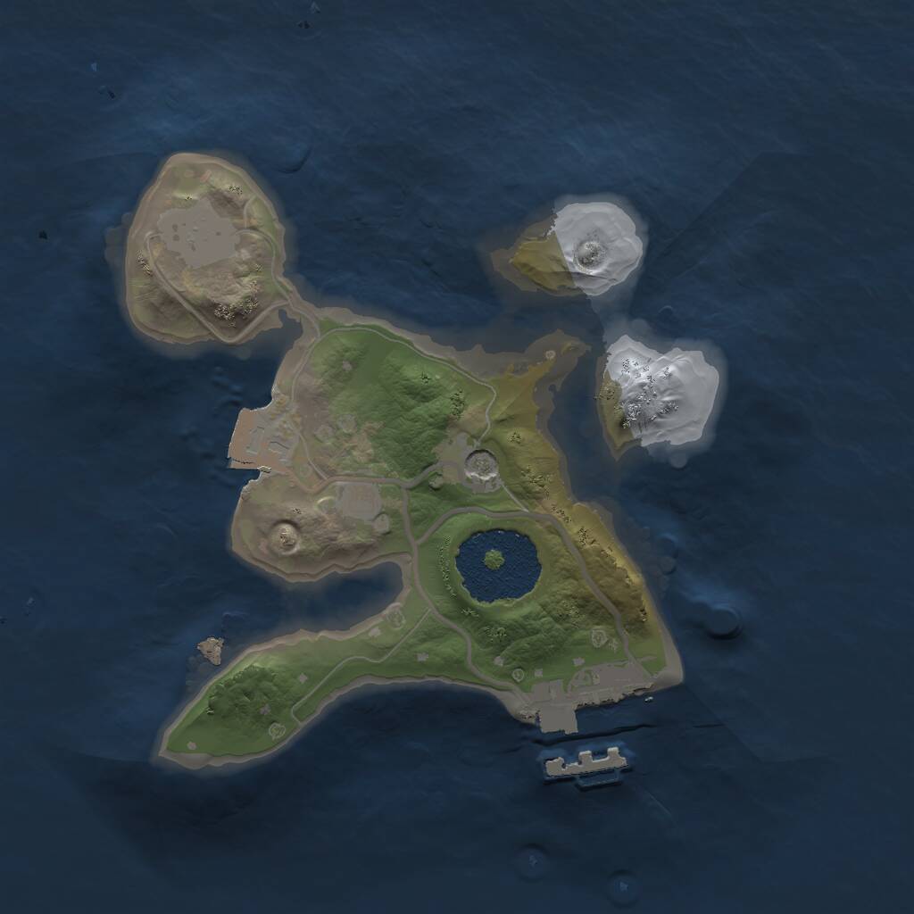 Rust Map: Procedural Map, Size: 1750, Seed: 2046712647, 3 Monuments