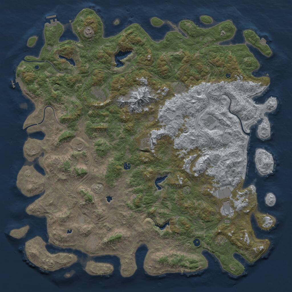 Rust Map: Procedural Map, Size: 5959, Seed: 1337, 17 Monuments