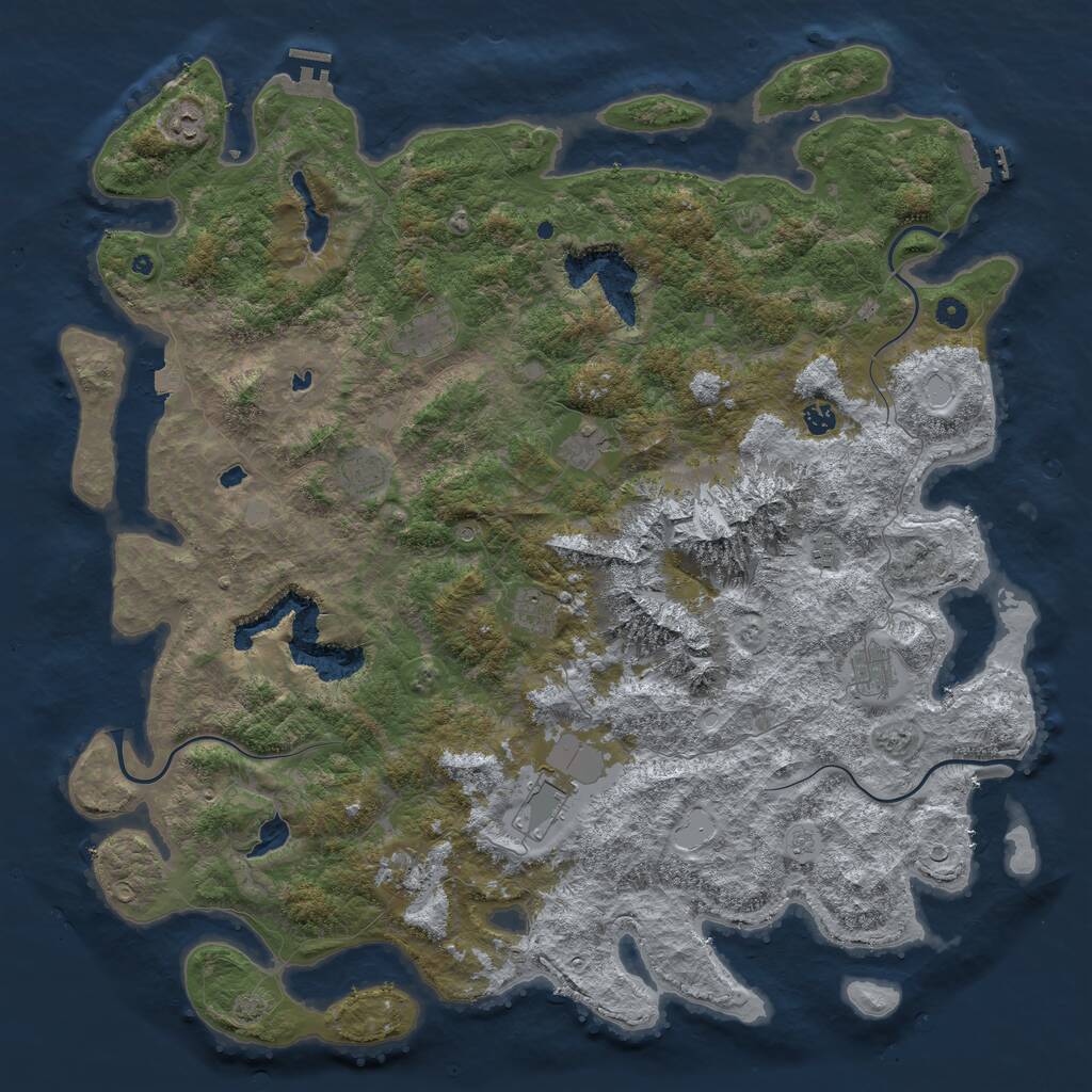 Rust Map: Procedural Map, Size: 5200, Seed: 211, 16 Monuments