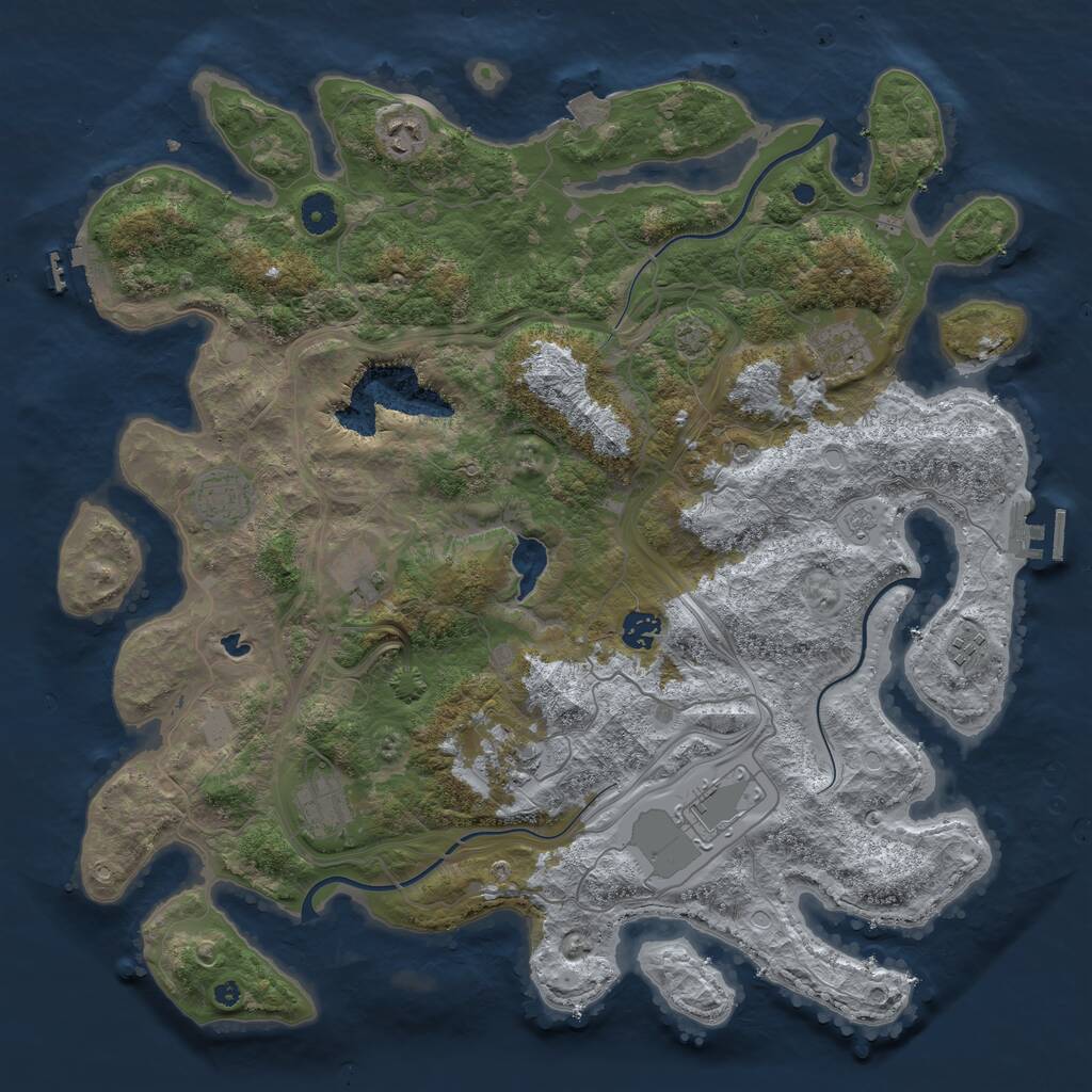 Rust Map: Procedural Map, Size: 4250, Seed: 387767, 15 Monuments