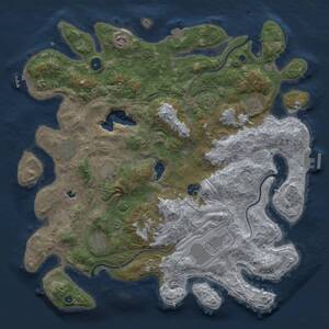 Thumbnail Rust Map: Procedural Map, Size: 4250, Seed: 387767, 15 Monuments