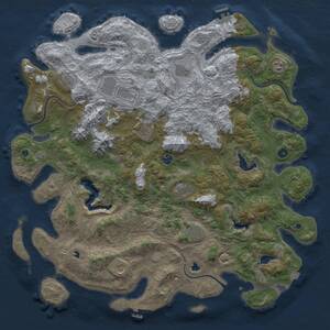 Thumbnail Rust Map: Procedural Map, Size: 5000, Seed: 1548885489, 16 Monuments