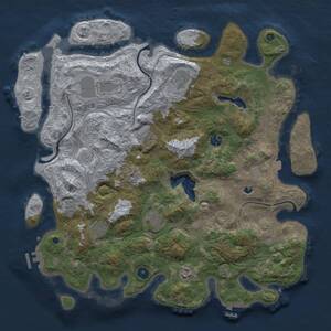 Thumbnail Rust Map: Procedural Map, Size: 4250, Seed: 1339313495, 14 Monuments