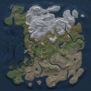 Thumbnail Rust Map: Procedural Map, Size: 4500, Seed: 2029006616, 17 Monuments