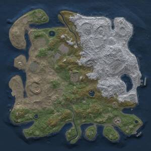 Thumbnail Rust Map: Procedural Map, Size: 3900, Seed: 354023424, 16 Monuments