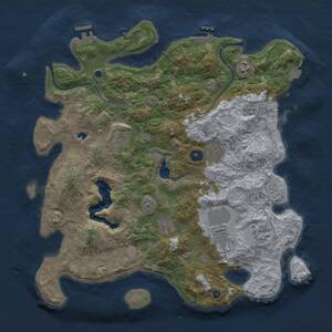Thumbnail Rust Map: Procedural Map, Size: 4000, Seed: 30012025, 13 Monuments