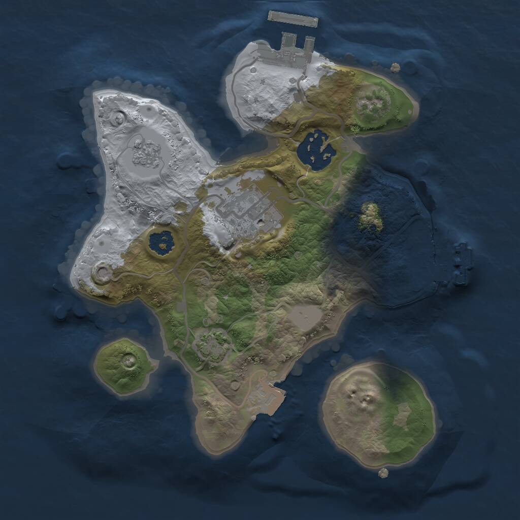 Rust Map: Procedural Map, Size: 2100, Seed: 350, 7 Monuments