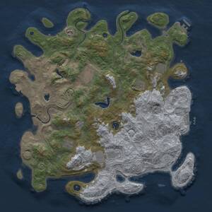 Thumbnail Rust Map: Procedural Map, Size: 4500, Seed: 256586307, 15 Monuments