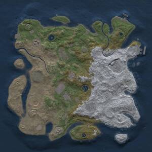 Thumbnail Rust Map: Procedural Map, Size: 3750, Seed: 256086569, 16 Monuments