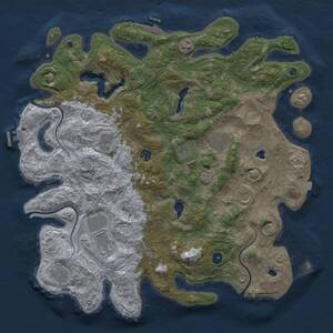 Thumbnail Rust Map: Procedural Map, Size: 4500, Seed: 45454545, 16 Monuments