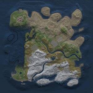 Thumbnail Rust Map: Procedural Map, Size: 3500, Seed: 465601214, 14 Monuments