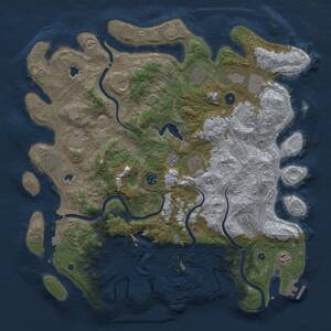 Thumbnail Rust Map: Procedural Map, Size: 4500, Seed: 1551473928, 17 Monuments