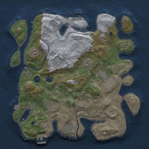Thumbnail Rust Map: Procedural Map, Size: 3500, Seed: 554832627, 15 Monuments