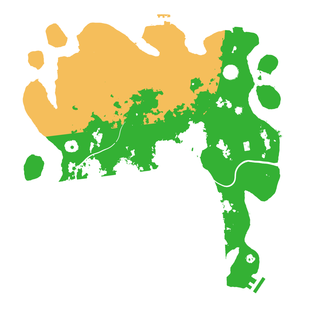 Biome Rust Map: Procedural Map, Size: 3600, Seed: 990327