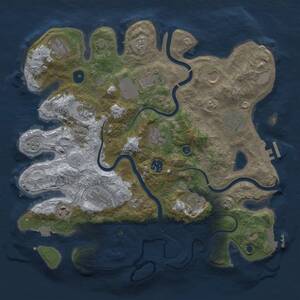 Thumbnail Rust Map: Procedural Map, Size: 3700, Seed: 998136, 17 Monuments