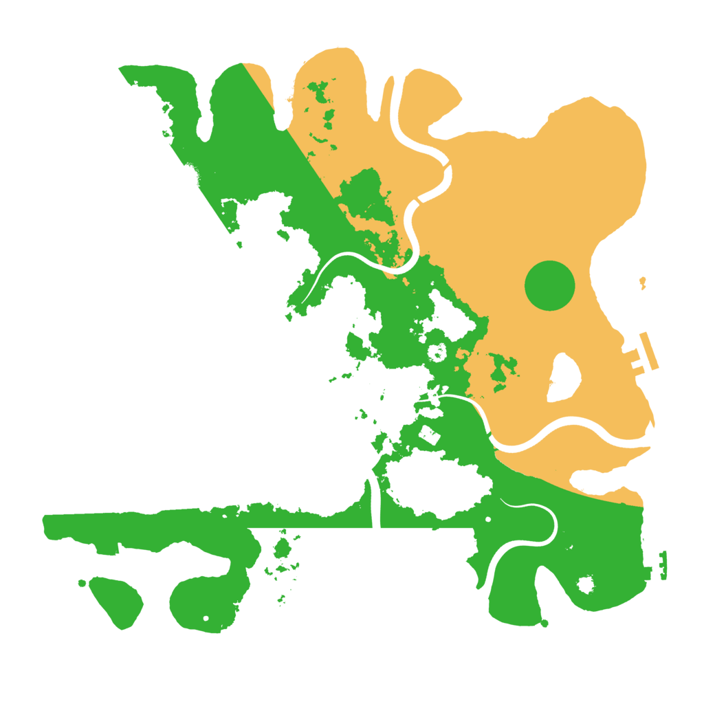 Biome Rust Map: Procedural Map, Size: 3700, Seed: 998136