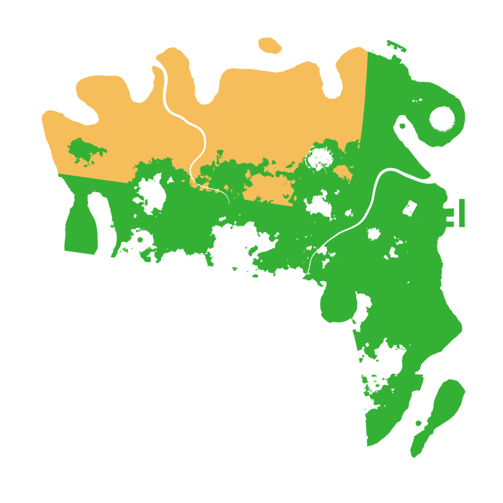 Biome Rust Map: Procedural Map, Size: 3600, Seed: 30125