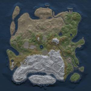 Thumbnail Rust Map: Procedural Map, Size: 3500, Seed: 1417492, 14 Monuments