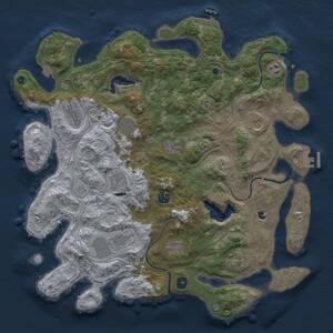 Thumbnail Rust Map: Procedural Map, Size: 4250, Seed: 251388, 16 Monuments