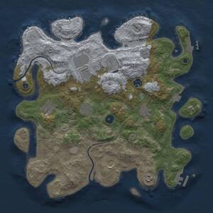 Thumbnail Rust Map: Procedural Map, Size: 3750, Seed: 1260108059, 15 Monuments