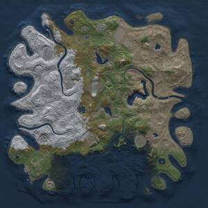 Thumbnail Rust Map: Procedural Map, Size: 4500, Seed: 429386322, 16 Monuments