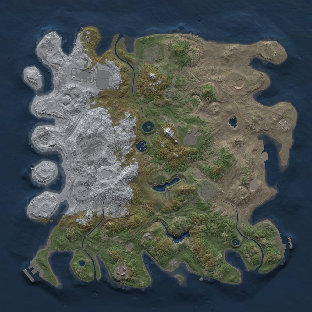 Rust Map: Procedural Map, Size: 4250, Seed: 1963169827, 15 Monuments
