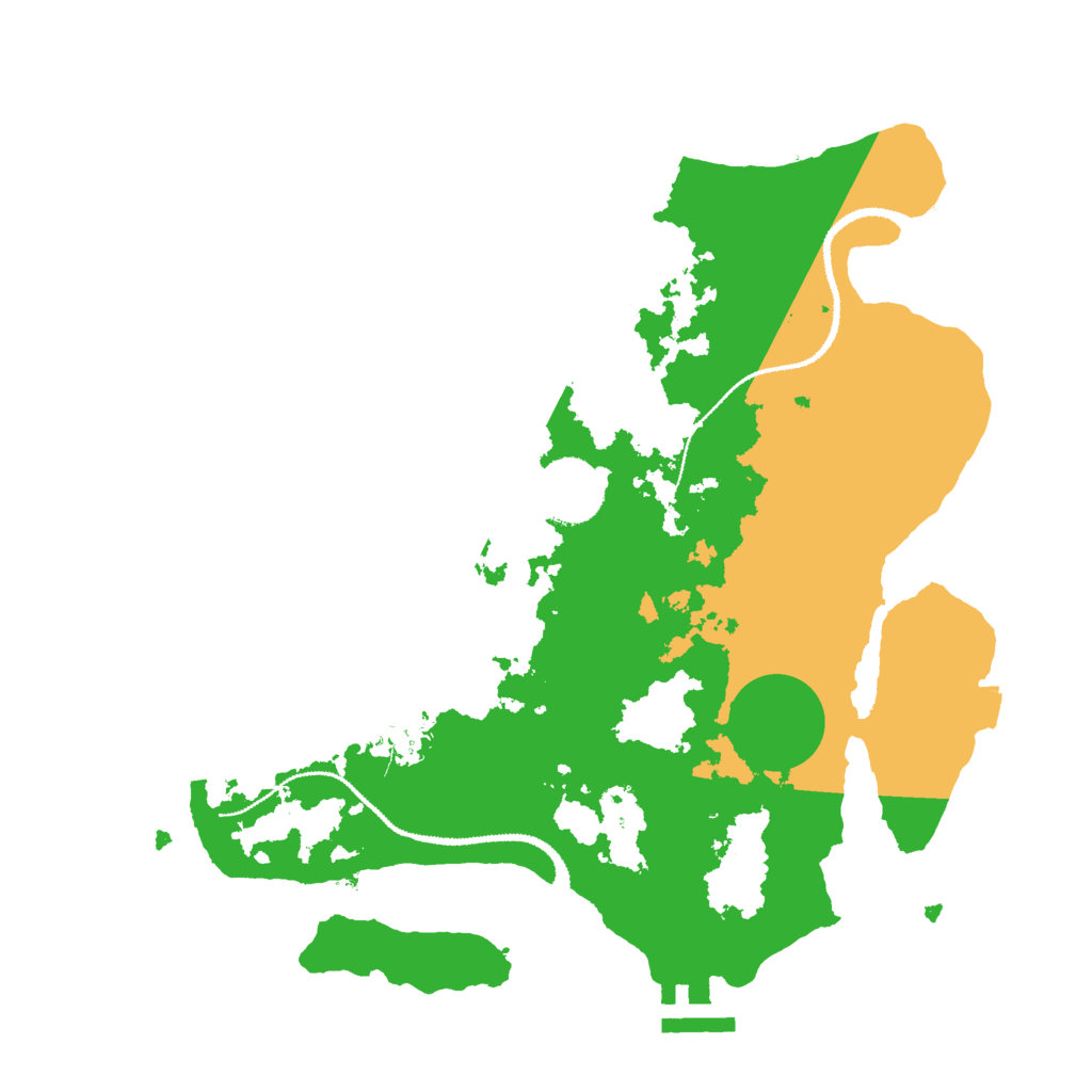 Biome Rust Map: Procedural Map, Size: 3000, Seed: 888040553