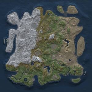 Thumbnail Rust Map: Procedural Map, Size: 4000, Seed: 45636, 15 Monuments