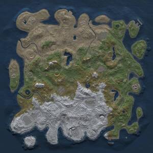 Thumbnail Rust Map: Procedural Map, Size: 4500, Seed: 1999215920, 16 Monuments