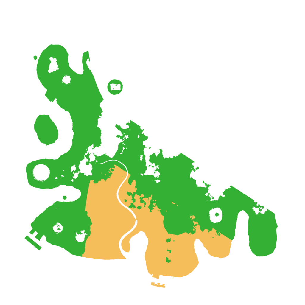 Biome Rust Map: Procedural Map, Size: 3200, Seed: 58000