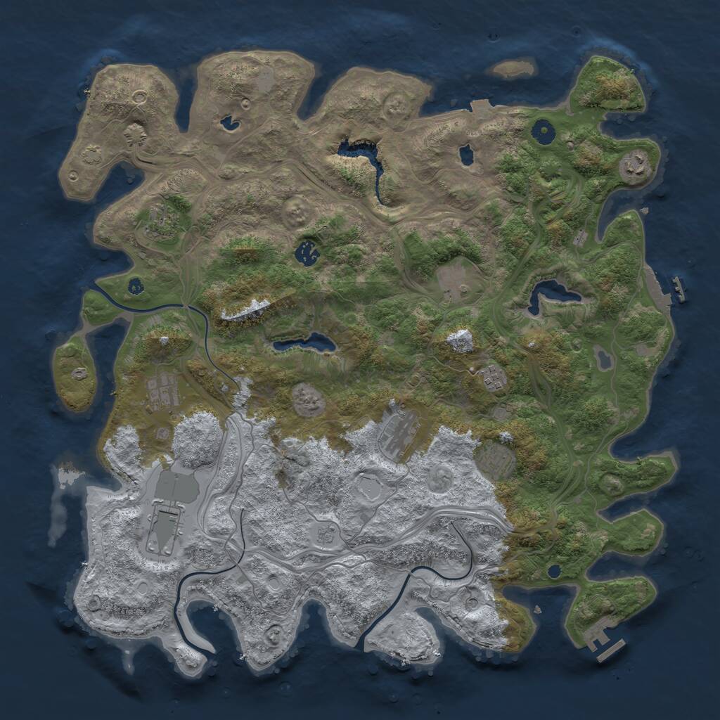 Rust Map: Procedural Map, Size: 4500, Seed: 187662, 15 Monuments