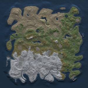 Thumbnail Rust Map: Procedural Map, Size: 4500, Seed: 187662, 15 Monuments
