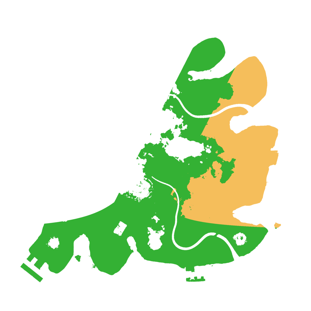Biome Rust Map: Procedural Map, Size: 2500, Seed: 125674