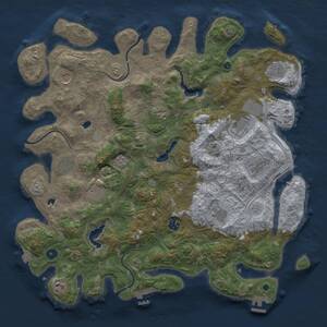 Thumbnail Rust Map: Procedural Map, Size: 4500, Seed: 2108414100, 17 Monuments