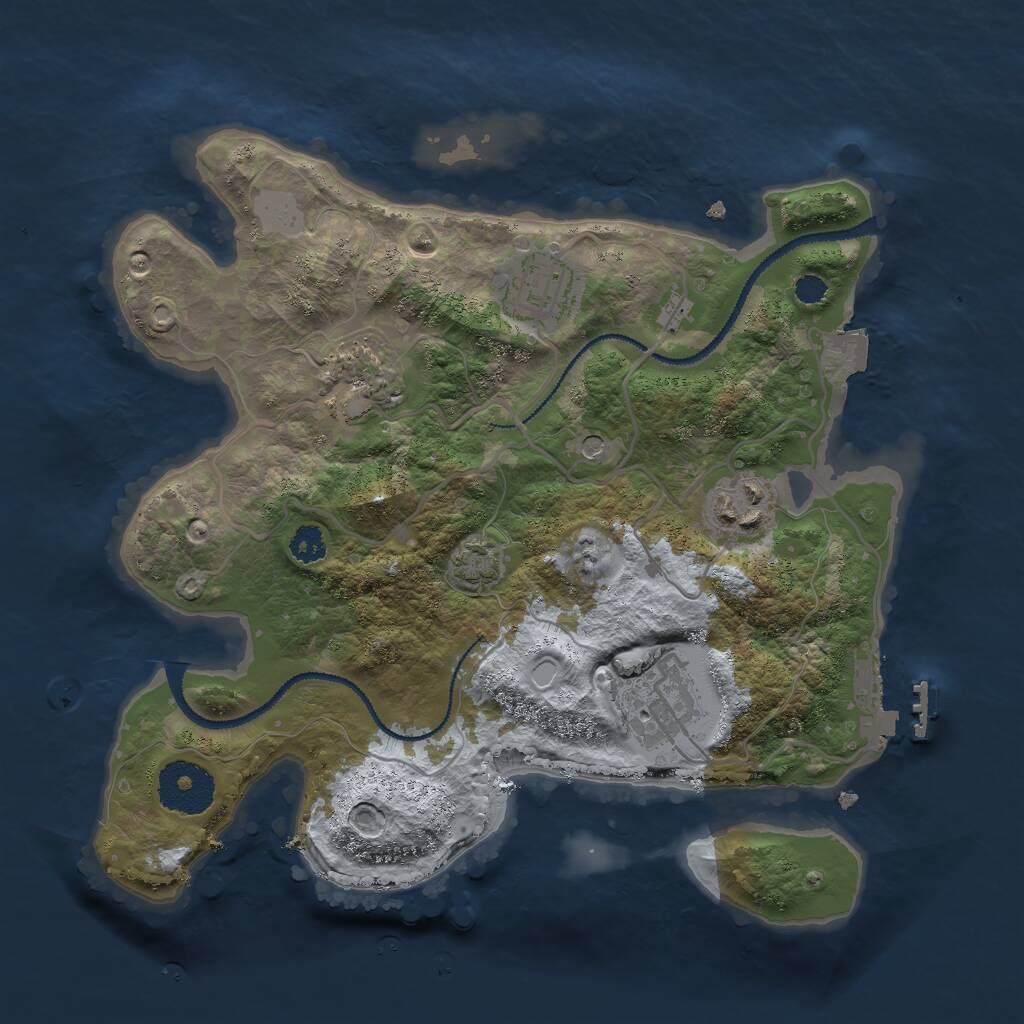 Rust Map: Procedural Map, Size: 2800, Seed: 2010476756, 8 Monuments