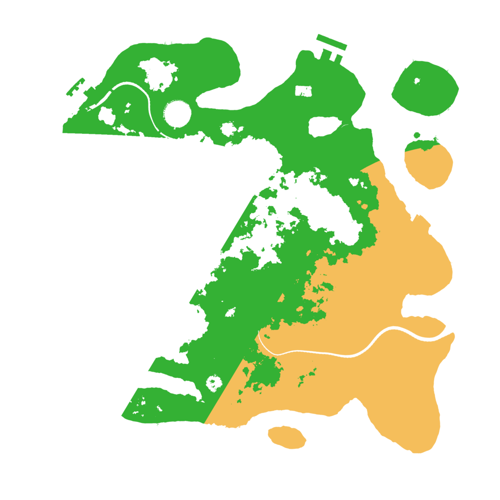 Biome Rust Map: Procedural Map, Size: 3250, Seed: 409314188