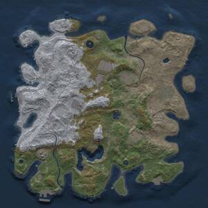Thumbnail Rust Map: Procedural Map, Size: 4000, Seed: 450090000, 15 Monuments