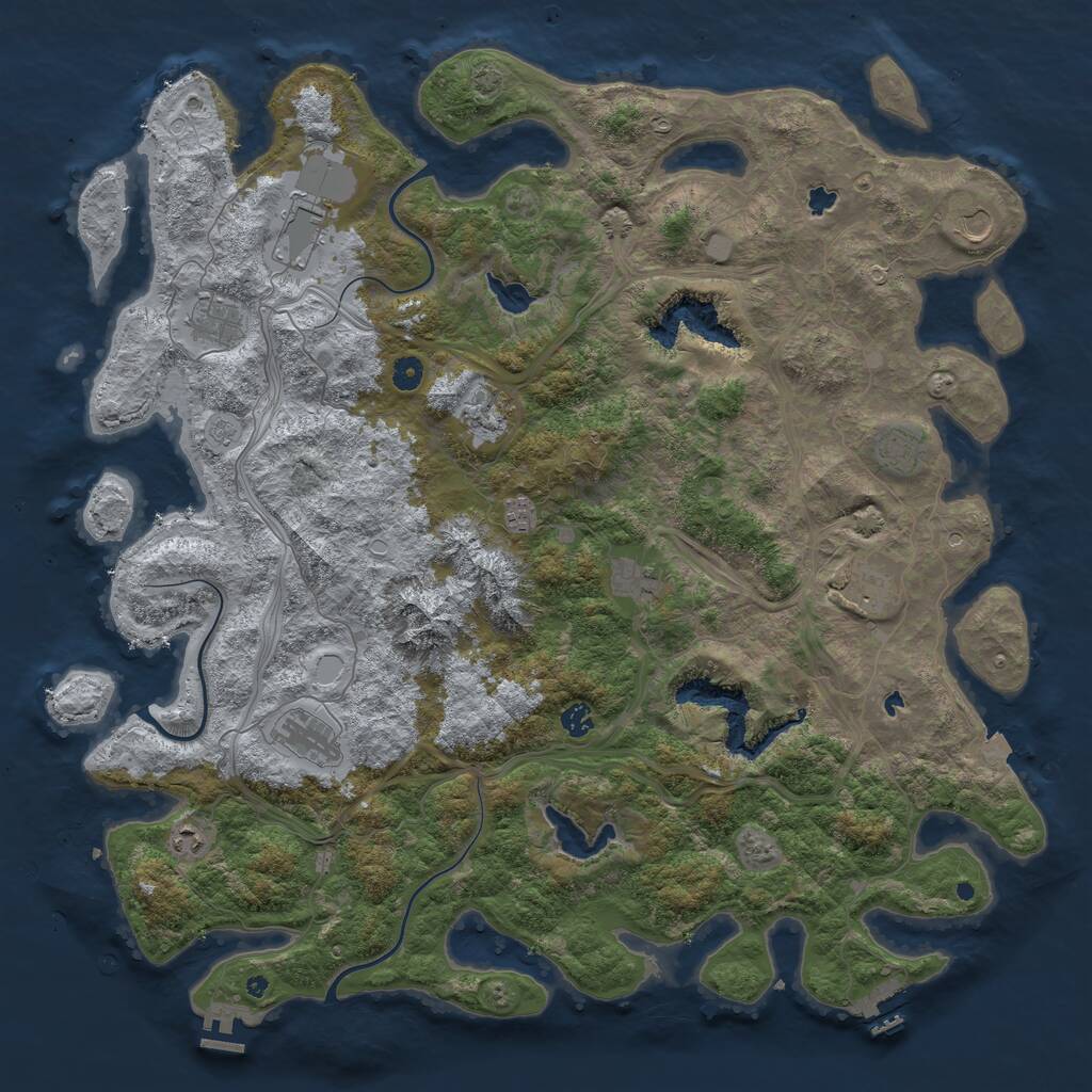 Rust Map: Procedural Map, Size: 5001, Seed: 1641203096, 17 Monuments