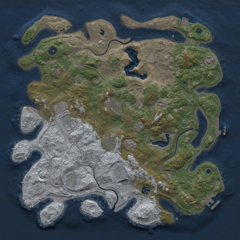 Rust Map: Procedural Map, Size: 4250, Seed: 974028296, 15 Monuments