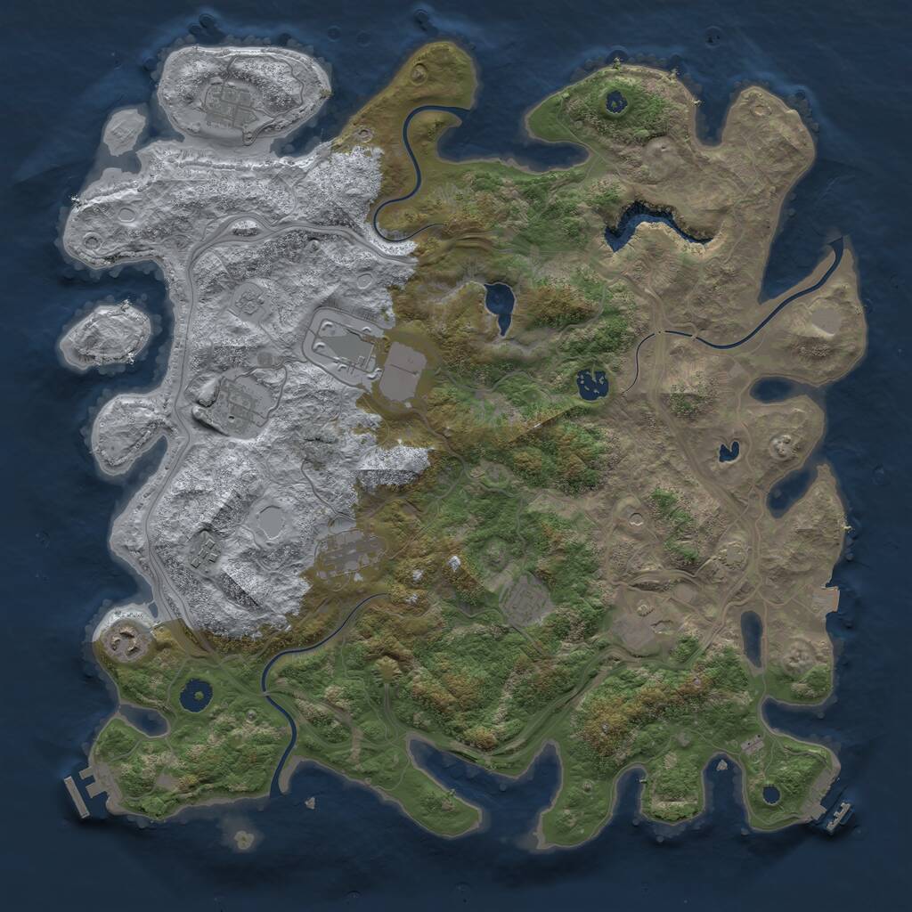 Rust Map: Procedural Map, Size: 4250, Seed: 987154213, 15 Monuments