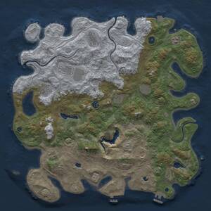 Thumbnail Rust Map: Procedural Map, Size: 4500, Seed: 114893308, 16 Monuments