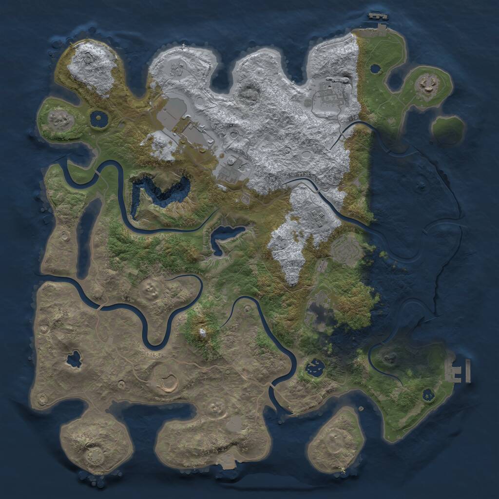 Rust Map: Procedural Map, Size: 4200, Seed: 309762922, 15 Monuments